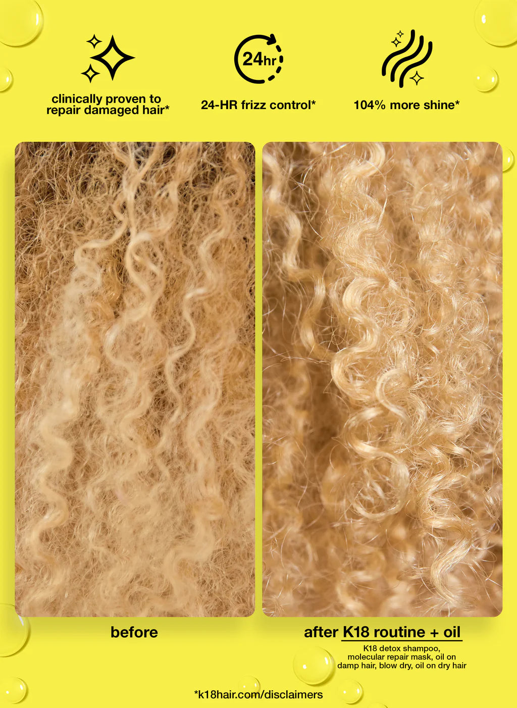 Molecular repair hair oil