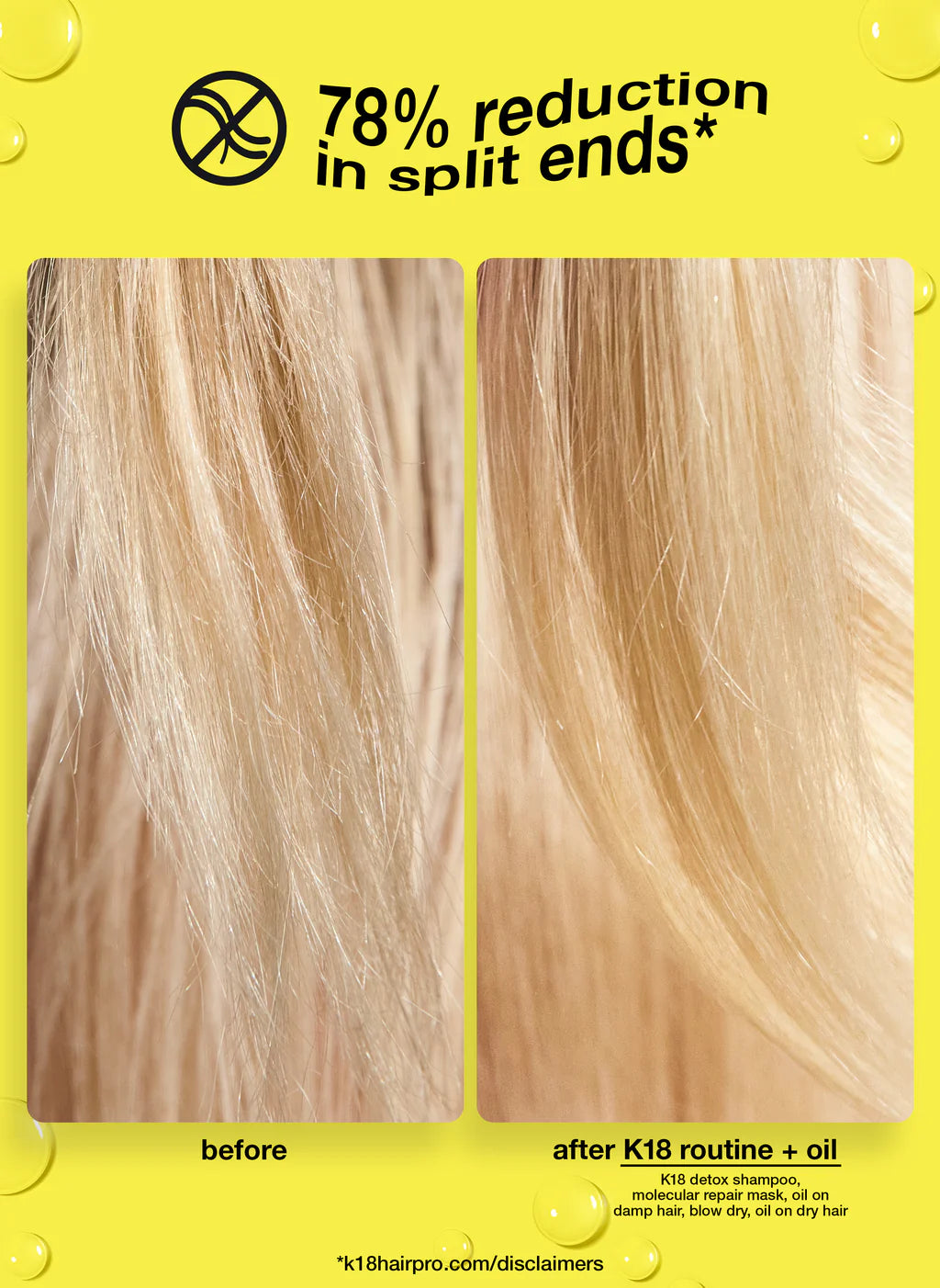 Molecular repair hair oil